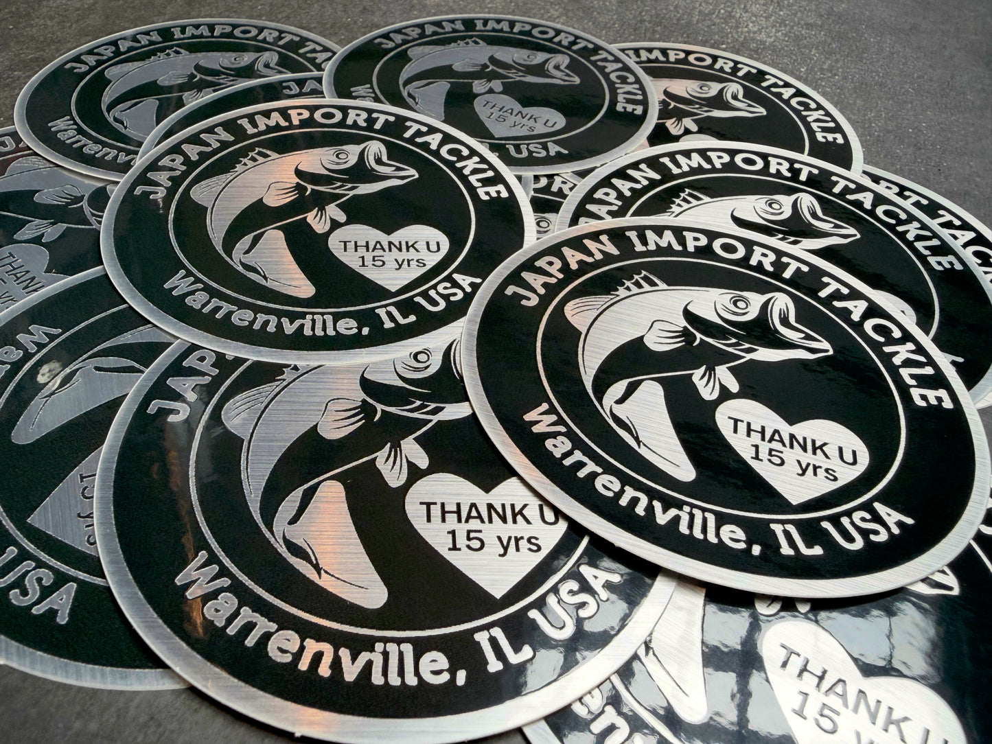 Japan Import Tackle Thank You 15 years 3" x 3" Sticker